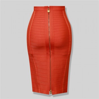 Bodycon Knee Length Back Zipper Bandage Skirt Women Tight Club Pary Fashion Skirt